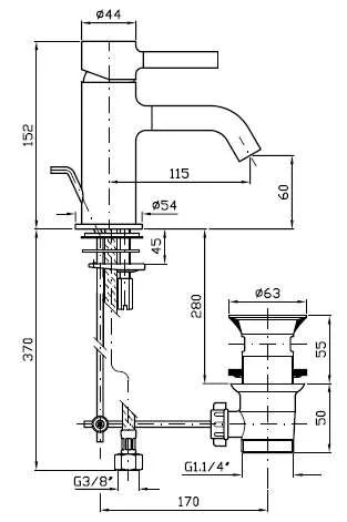 Смеситель для раковины Zucchetti Pan ZP6211 хром