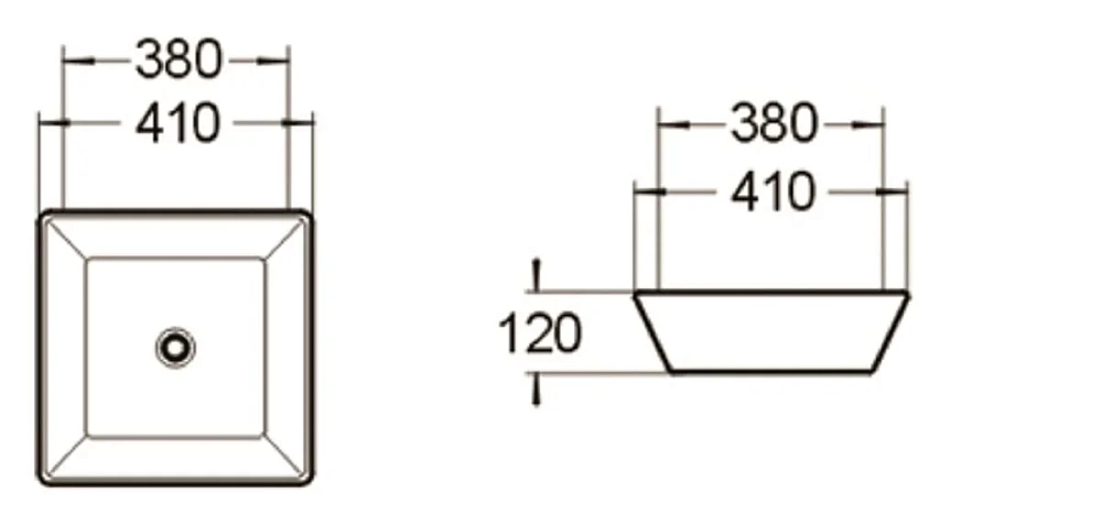 Раковина накладная SantiLine SL-1014 белый