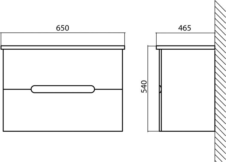 Тумба с раковиной BelBagno Soft 65 bianco lucido