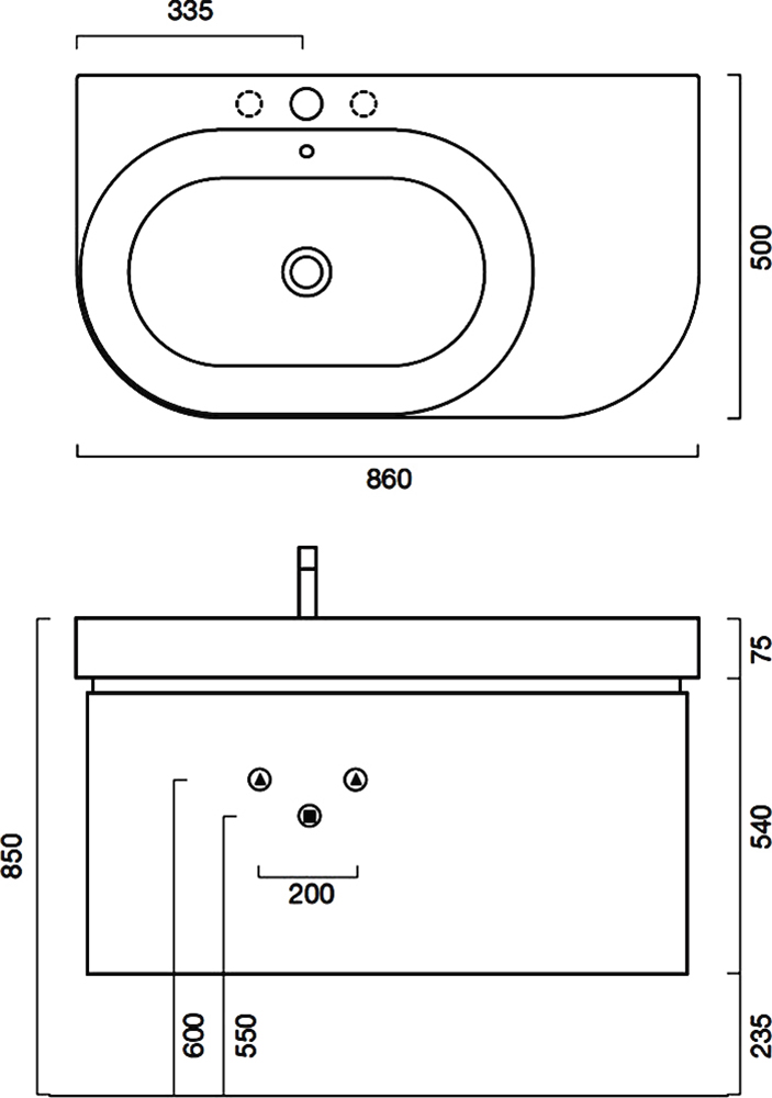 Тумба для комплекта Berloni Bagno Day DY BS05 SX 100