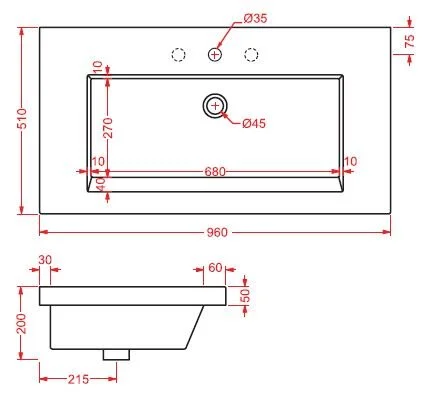 Раковина ArtCeram Gap GPL004 01 00 белый