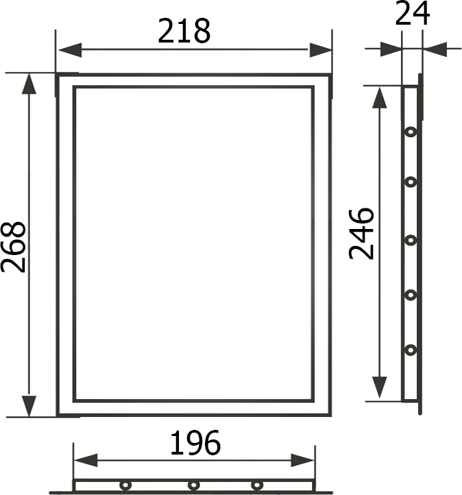 Настенный люк Evecs Л2025 Gray Metal хром матовый