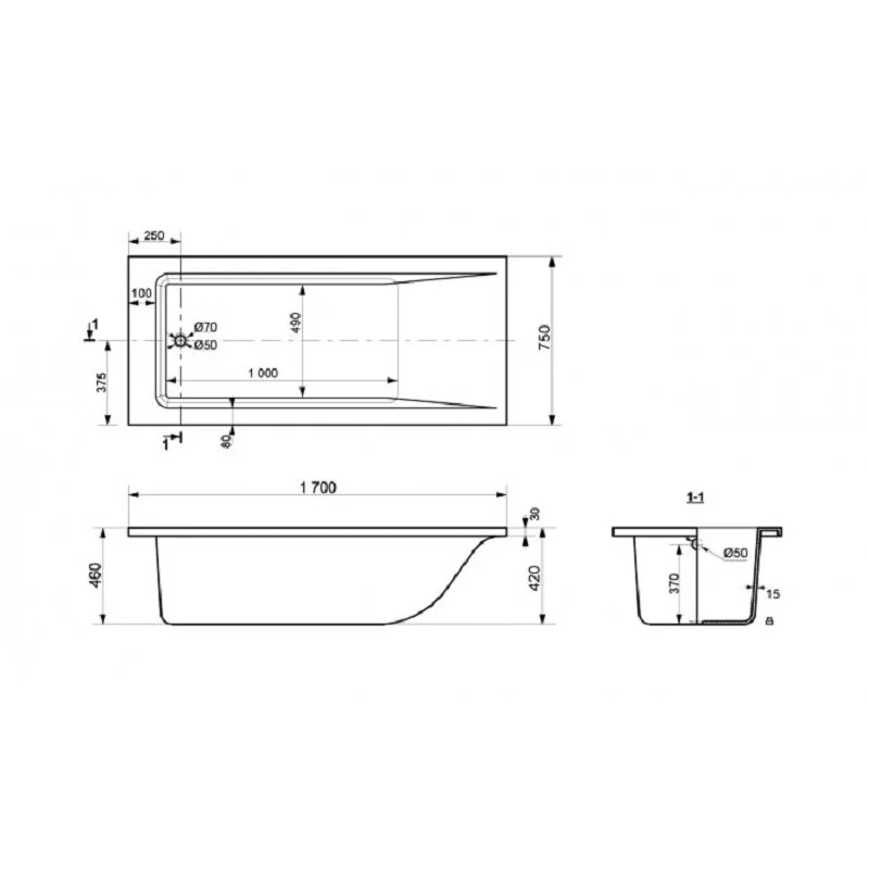 Ванна из искуственного камня Delice Diapason DLR330006 белый