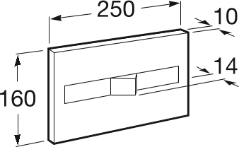 Кнопка смыва Roca In-Wall PL2 DUPLO 890096100 белый