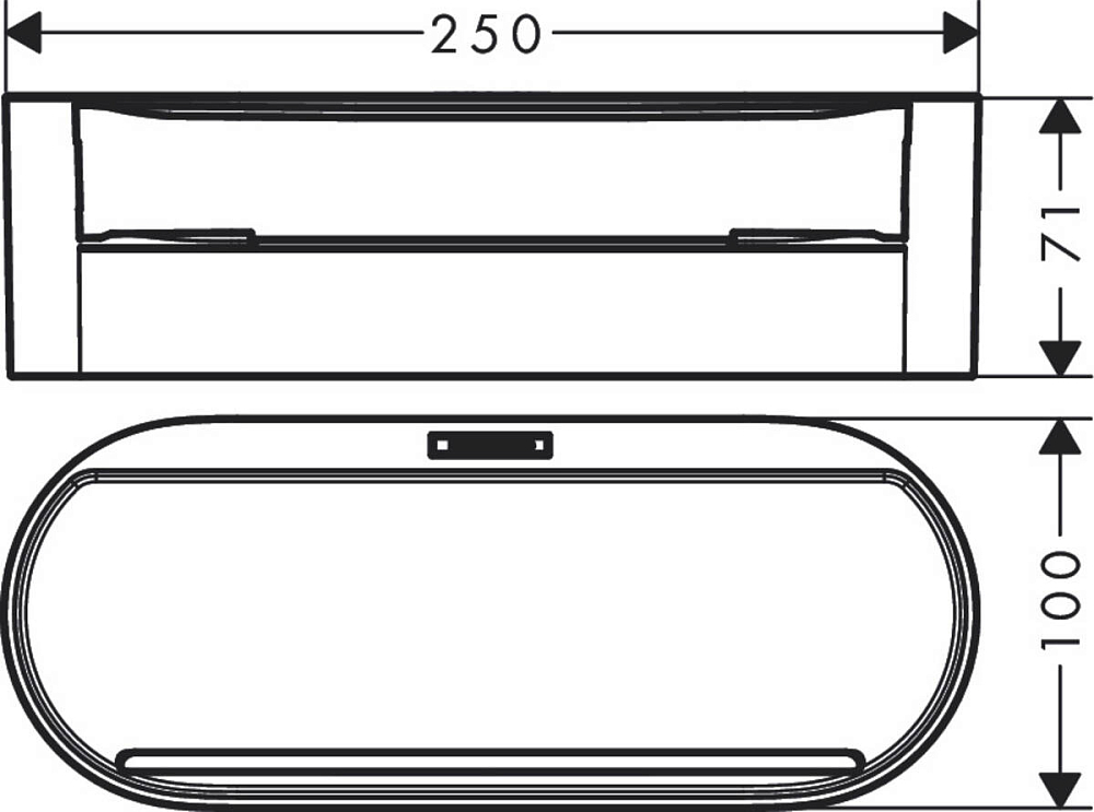 Полка Hansgrohe WallStoris 27912670, матовый чёрный