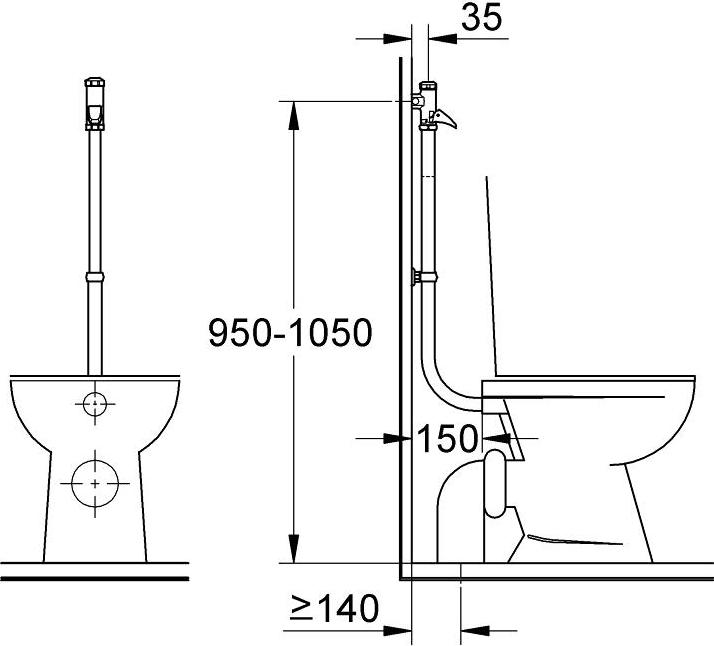 Смывное устройство для унитаза Grohe Grohe Dal 37141000