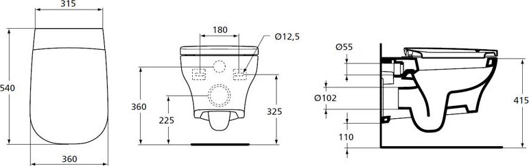 Подвесной унитаз Ideal Standard Active T319501