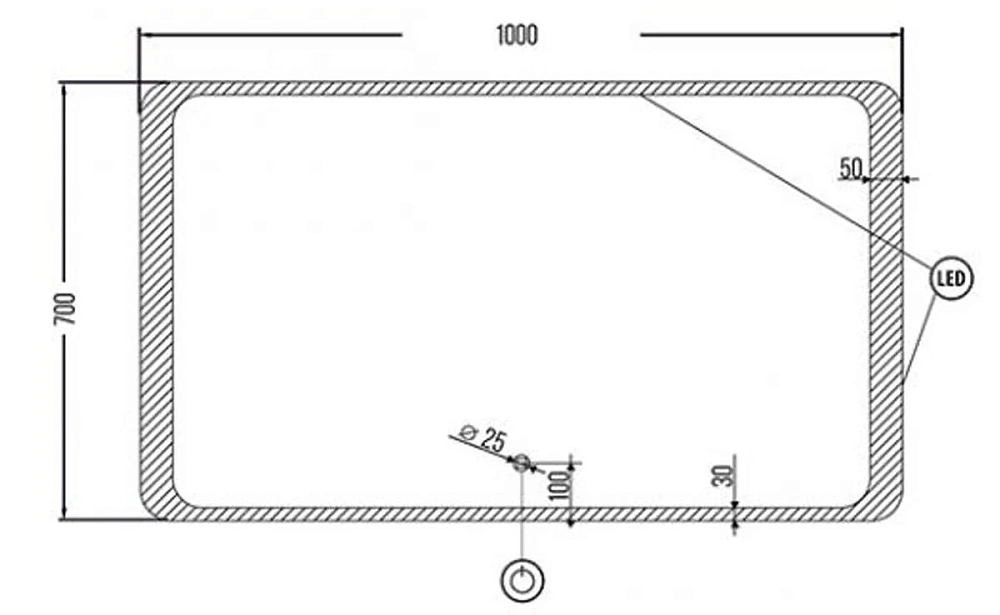 Зеркало Gair Barcelona MRM0153 белый