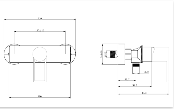 Смеситель для душа beWash Element BVMM0SH700 хром