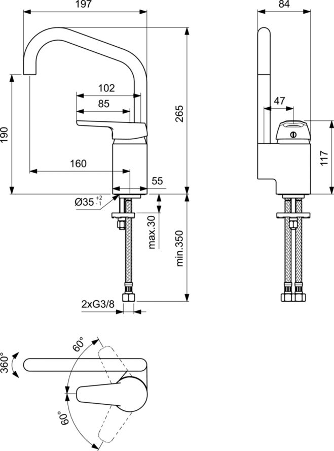 Смеситель Ideal Standard Cerasprint B9564AA для раковины, хром