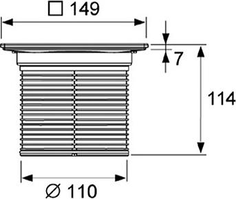 Решётка Tece TECEdrainpoint S 366 00 08 quadratum с монтажным элементом