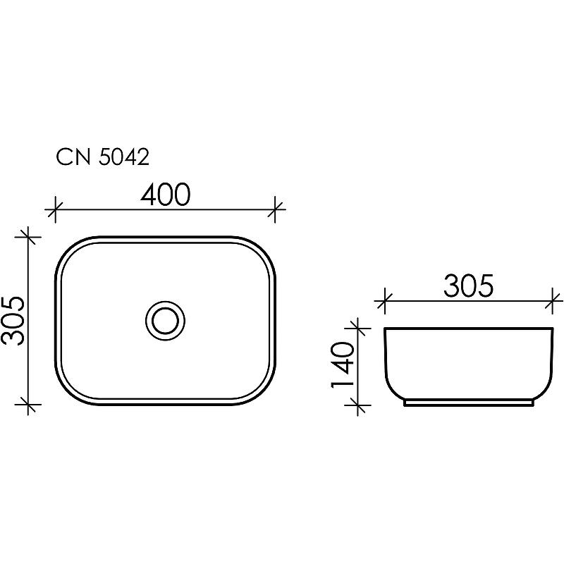 Раковина накладная Ceramica Nova Element CN5042 белый