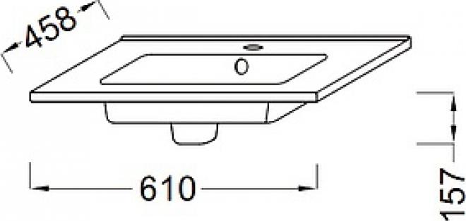 Мебельная раковина Jacob Delafon Ola EXSA112-00 61 см