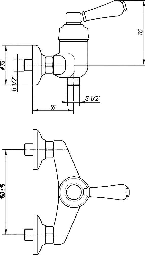 Смеситель Migliore Ermitage ML.ERM-7038 Bi Br для душа