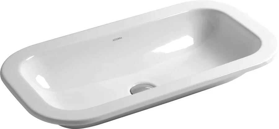 Встраиваемая раковина Azzurra 69x38 см Glaze GLLT06938000BI (GLZ 69x38/SP bi)