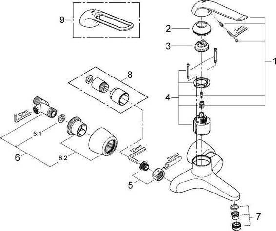 Смеситель для раковины Grohe Euroeco Special 32779000