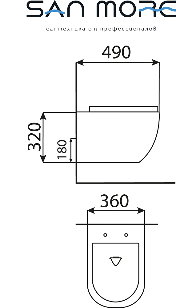 Комплект Damixa DX00.I011.0101 с подвесным унитазом San More Fiaba SMT971903 с сиденьем микролифт