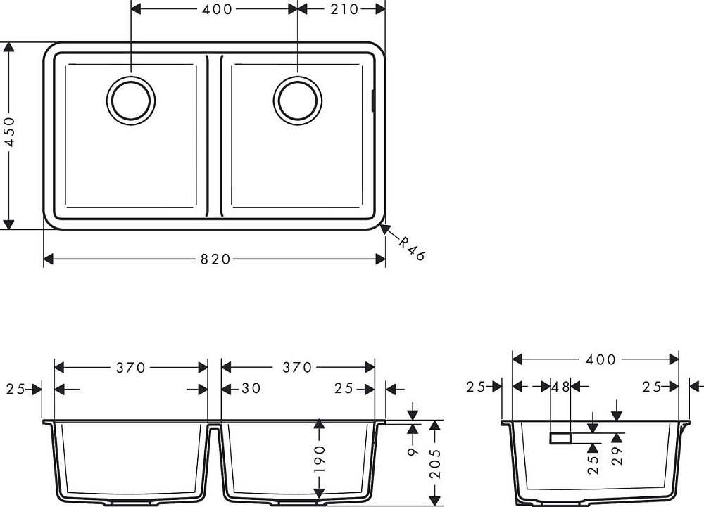 Кухонная мойка Hansgrohe S51 S510-U770 43434170