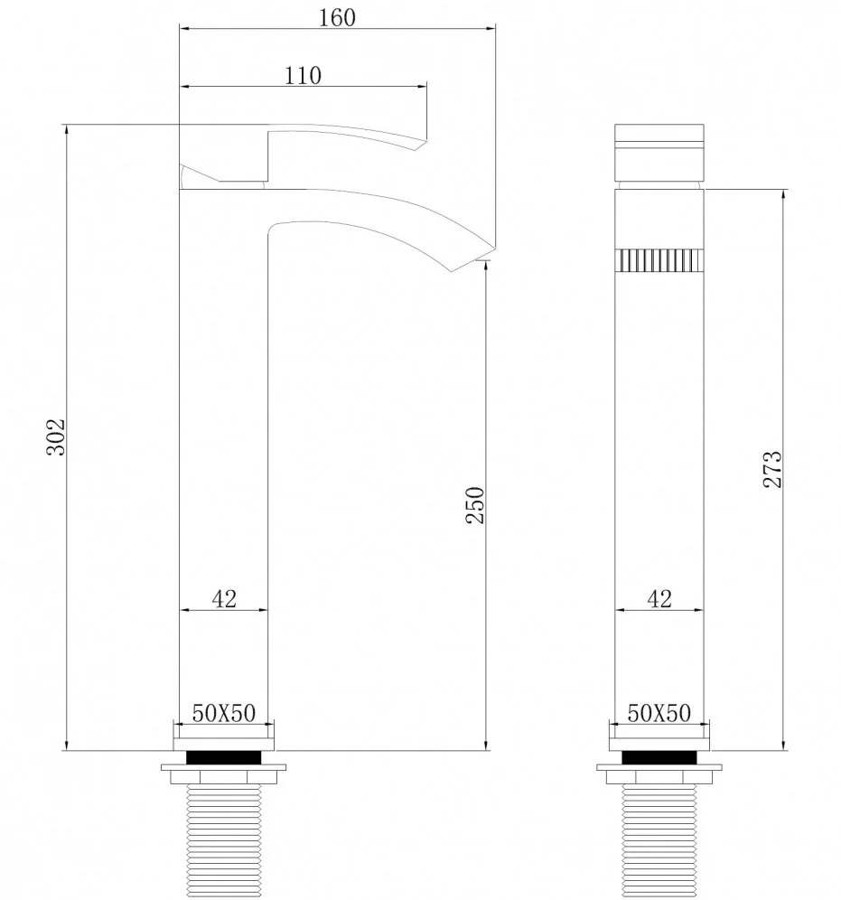 Смеситель для раковины Abber Wasserfall AF8611 хром