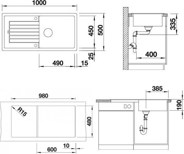 Кухонная мойка Blanco Zia XL 6 S антрацит