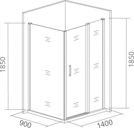 Душевой уголок Good Door Latte WTW+SP-C-WE 140x90