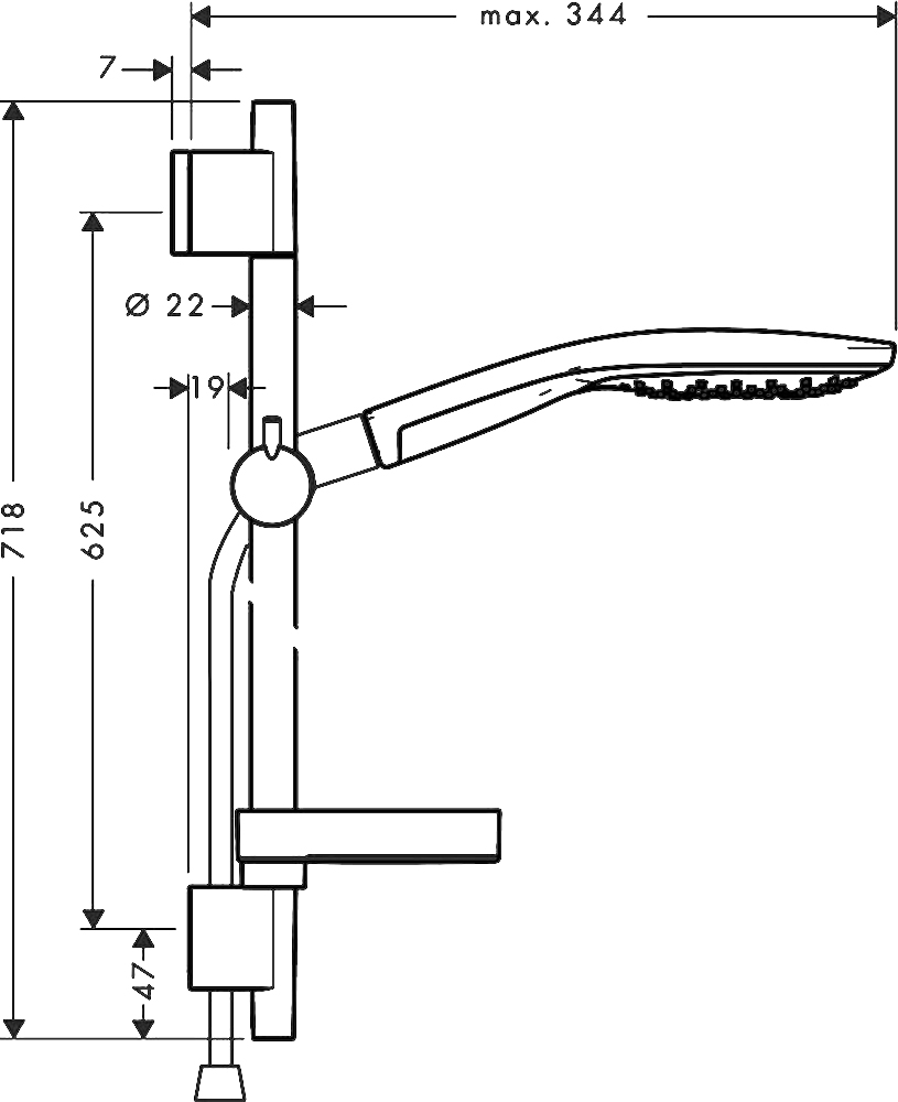 Душевой гарнитур Hansgrohe Raindance Select S 150 3iet 27802000