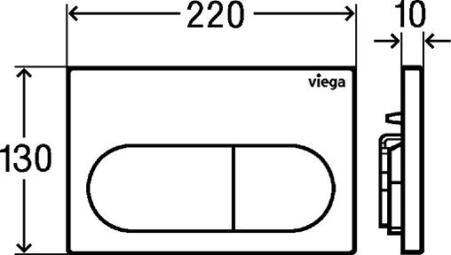 Система инсталляции для унитазов с креплением и клавишей смыва Viega Prevista Dry 792831