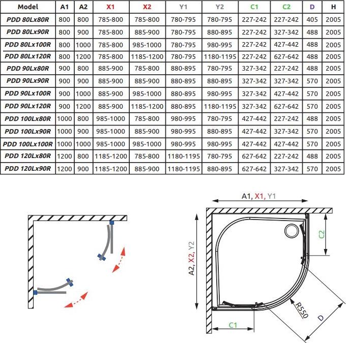 Боковая стенка Radaway Idea PDD 387140-01-01