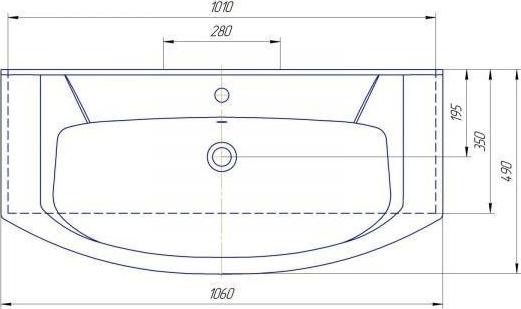 Раковина Corozo Элеганс 105 SD-00000468, белый