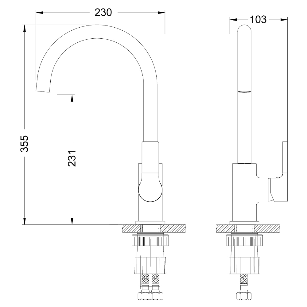 Смеситель для кухни Lemark Aura LM0605C хром