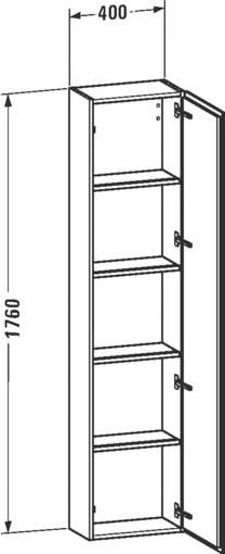 Шкаф-пенал Duravit L-Cube белый R LC1170R2222