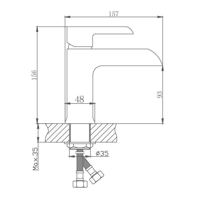 Смеситель для раковины Haiba HB10805-7 черный