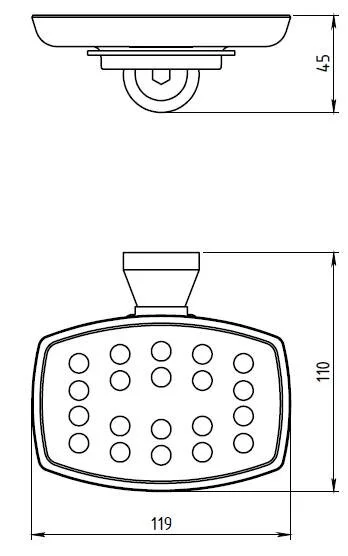 Мыльница Novaservis Novatorre 3 6336 хром