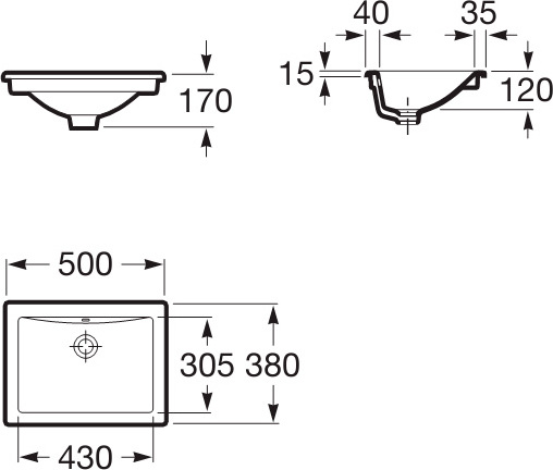 Раковина 50 см Roca Diverta 327114000