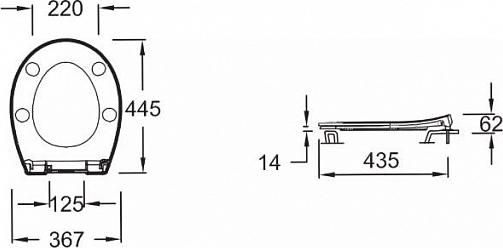 Унитаз c инсталляцией Jacob Delafon Patio rimless, сиденье тонкое микролифт, клавиша хром (E29025+EDV102+E23157+E4316)