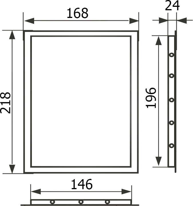 Настенный люк Evecs Л1520 Chrome