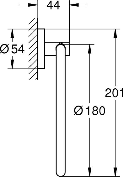 Полотенцедержатель Grohe Essentials 40365EN1 никель, матовый