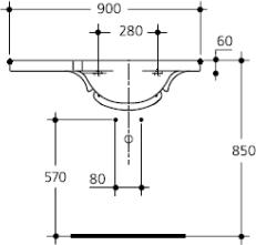 Раковина 90 см Ideal Standard Small+ T012501