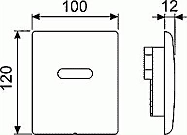 Кнопка смыва Tece Planus Urinal 6 V-Batterie 9242356 белая