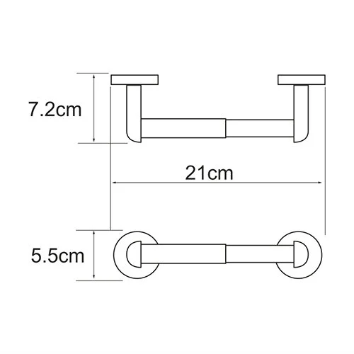 Держатель туалетной бумаги WasserKRAFT Rhein К-6200 K-6222 хром