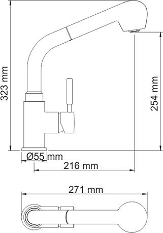 Смеситель Wasserkraft Main 4166 для кухонной мойки