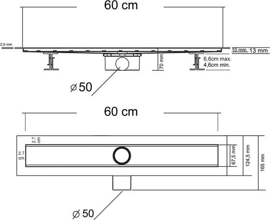 Душевой лоток Vincea Optima 60 SAY.601.60.B.M.S.PITI, черный матовый