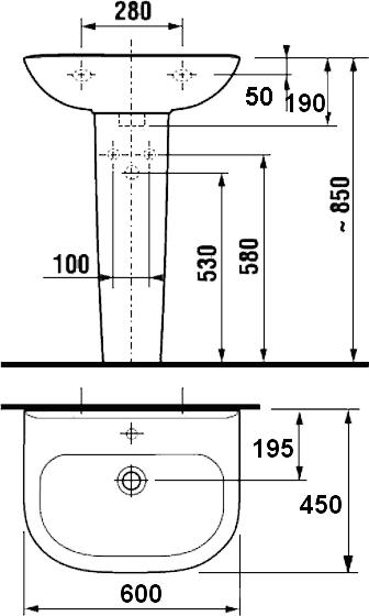 Раковина 60 см Roca Ria ZRU9302813