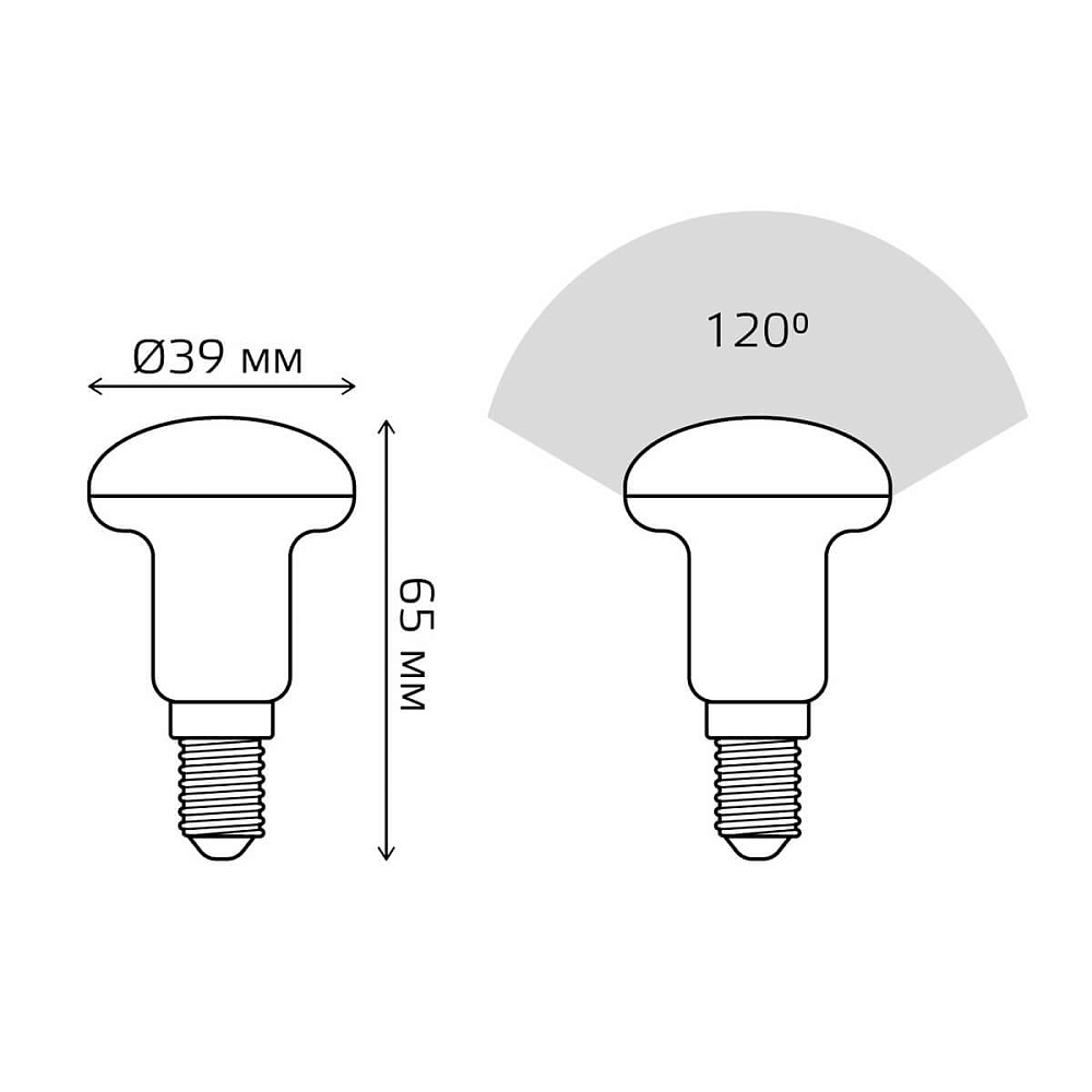 Лампа светодиодная рефлекторная Gauss E14 4W 2700K матовая 106001104