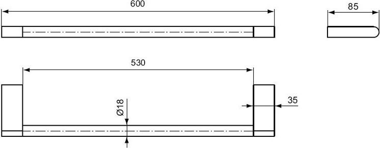 Полотенцедержатель Ideal Standard Connect N1387AA 60 см