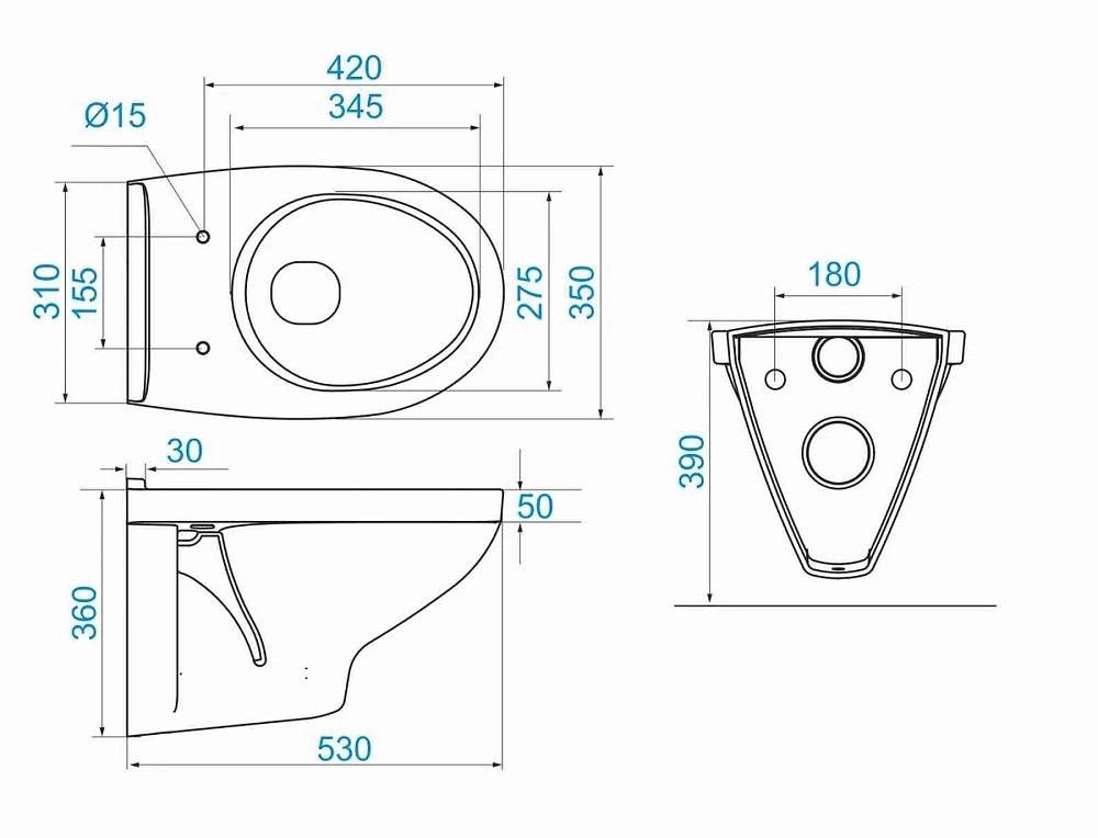 Инсталляция Wirquin Pro Lineo Sunrise H230 55975002 с подвесным унитазом Santek Бореаль, с плоской клавишей серии Design хромированной, с крышкой-сиденьем (Пять в одном)