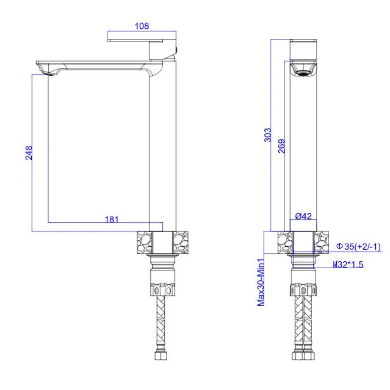 Смеситель для раковины Esko Beijing BJ25 хром