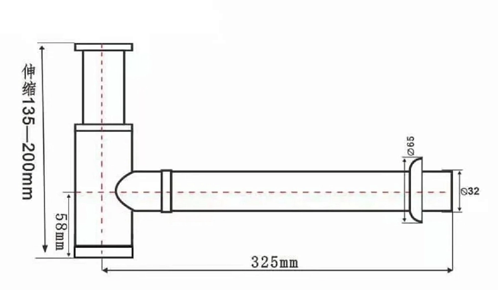 Сифон для раковины SantiLine SL-117 бронза