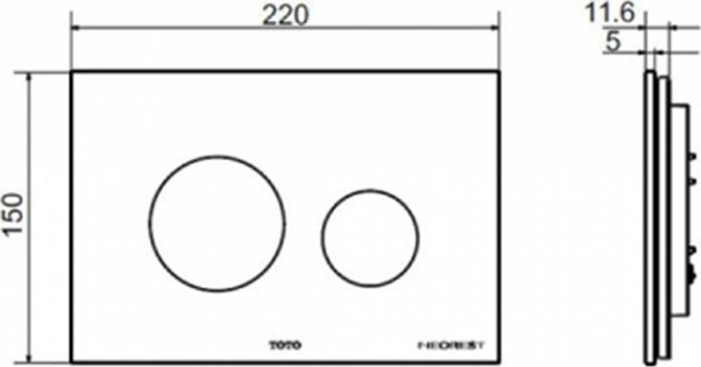 Клавиша смыва TOTO SG/Jewelh E00022T, белый