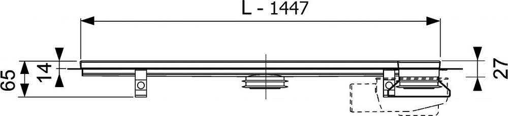 Душевой лоток Tece TECEdrainline 6 115 00 угловой 150х150 см